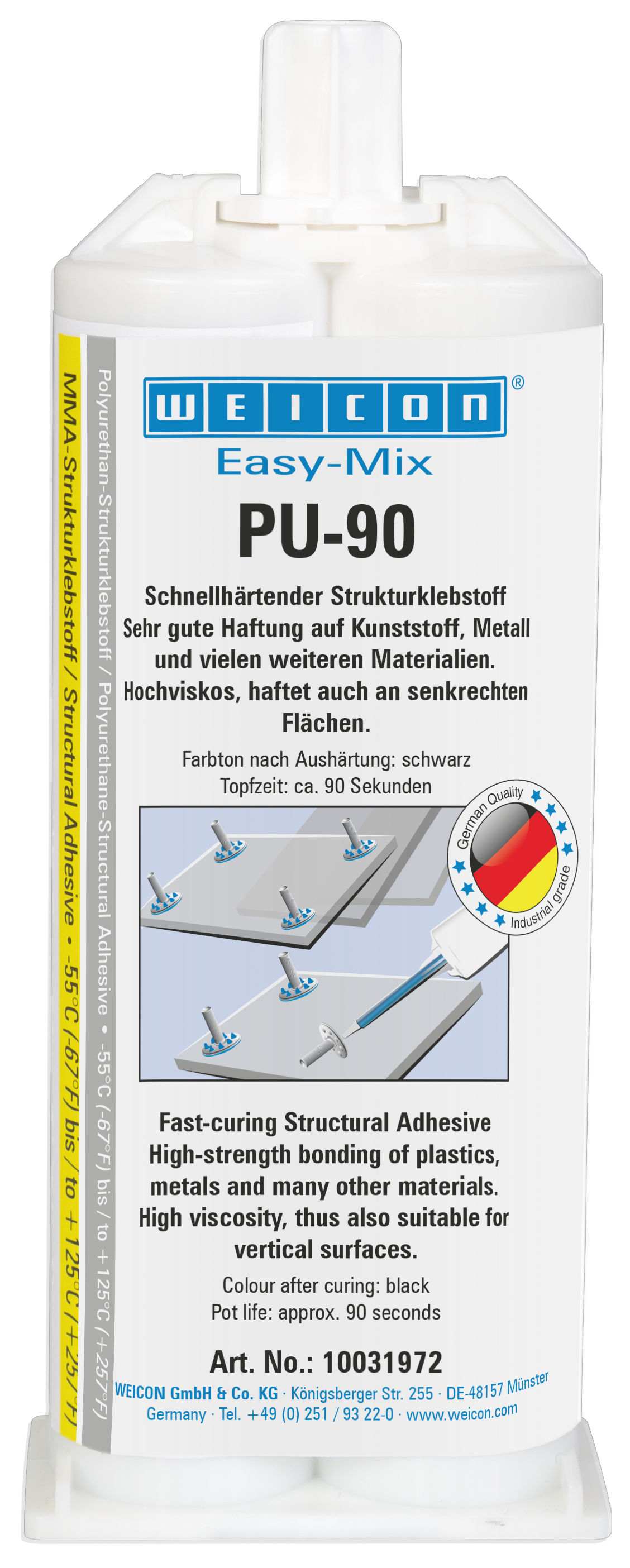 Easy-Mix PU-90 | polyuretánové lepidlo, vysoká pevnosť, doba spracovateľnosti cca 90 sekúnd